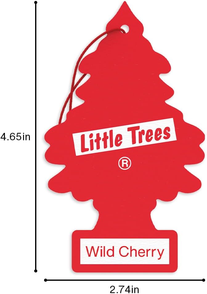 LITTLE TREES Car Air Freshener | Hanging Tree Provides Long Lasting Scent for Auto and Home | 24 Air Fresheners |Wild Cherry