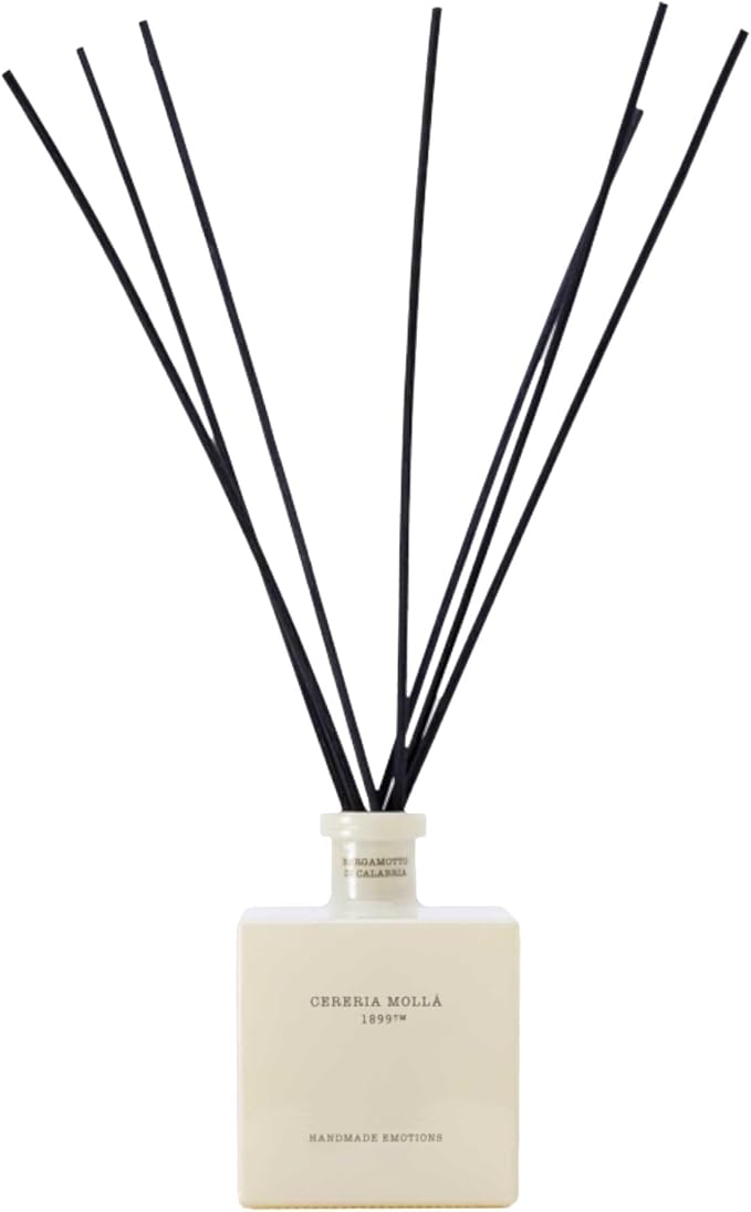 Mikado Boutique Reed Diffuser | All-Natural Essential Oil Fragrance | Includes Rattan Sticks | Refillable (16.9 FL OZ, BERGAMOTTO DI Calabria)