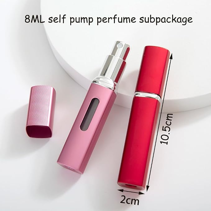 4PCS Perfume Travel Refillable Bottle, Bottom-Filling Fragrances Perfumes Atomizer, Mini Cologne Dispenser, Portable Sprayer Perfume Contianer, for Traveling of 8ML