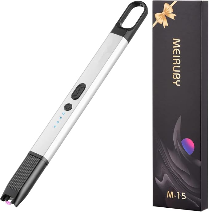 MEIRUBY Electric Candle Lighter (USB Rechargeable Arc Windproof Flameless ), Mothers Day Gifts for Women Mom Nana Wife Sister Nana Men Dad Boyfriend
