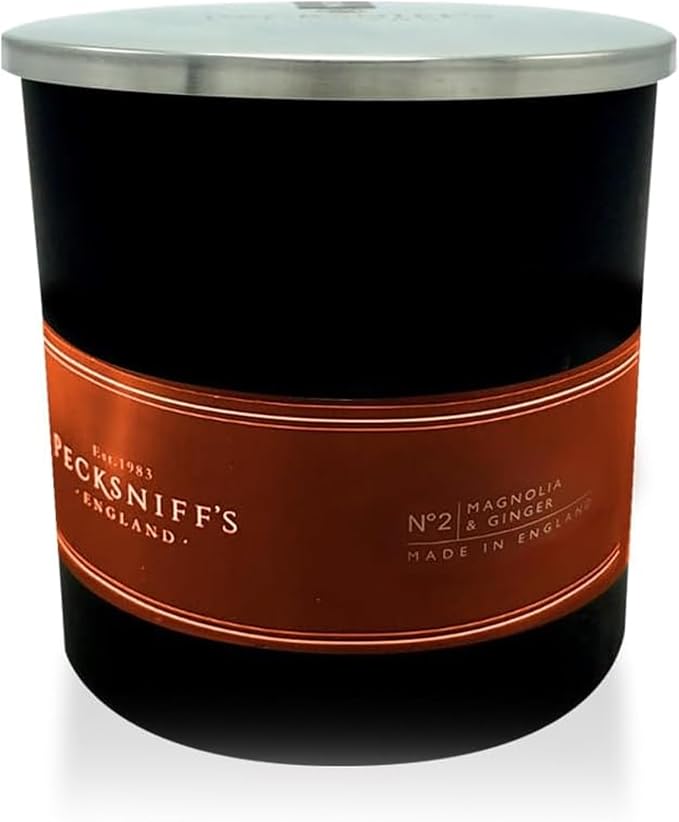 Pecksniffs Black Magnolia & Ginger Scented Candle | 1 Wick, 184g/6.49oz