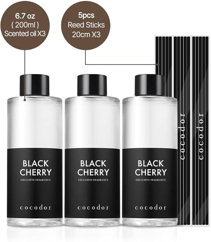COCODOR Reed Diffuser Oil Refill/Garden Lavender/6.7oz(200ml)/3 Pack/Aroma Therapy, Home Fragrance, Scented Oils, Oils for Reed Diffuser, Office Décor, Decoration