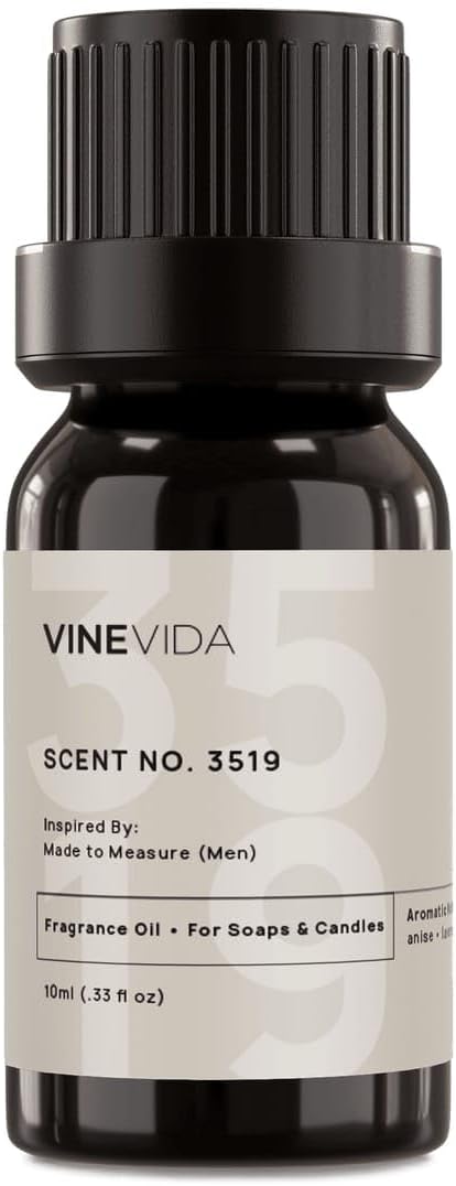 VINEVIDA Scent NO. 3519 Fragrance Oil - 10mL - Inspired by: Made to Measure (Men) Fragrance Oil for Candle Making - Made in USA Candle Scents Scents for Soap Making