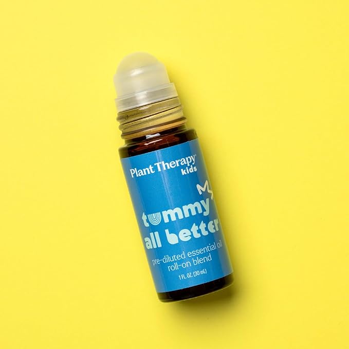 Plant Therapy Tummy All Better Roll-On 30 mL (1 oz) Pre-Diluted and Mess-Free for Easy Application, Supports a Healthy Digestive System, Soothes Stomach Cramps, Great for Travel-Related Queasiness