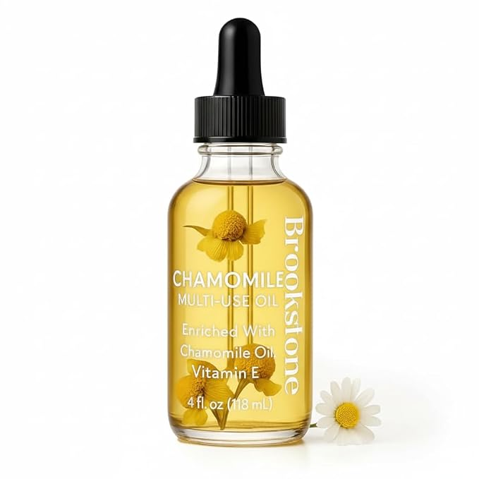 Brookstone Chamomile Multi-Use Essential Oil - Soothing Skin Oil for Sensitive Skin & Relaxation