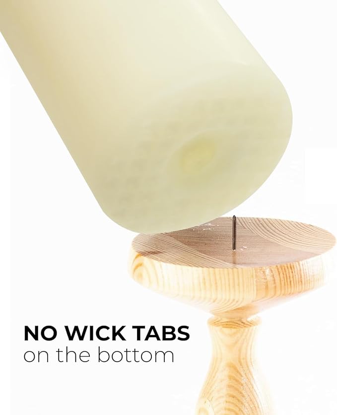 YOROXRG 2"x4" High Ivory Pillar Candles, Set of 20 Unscented. Bulk Buy. Ideal for Halloween, Wedding, Emergency Lanterns, Household, Wedding and Home Décor Candlesticks
