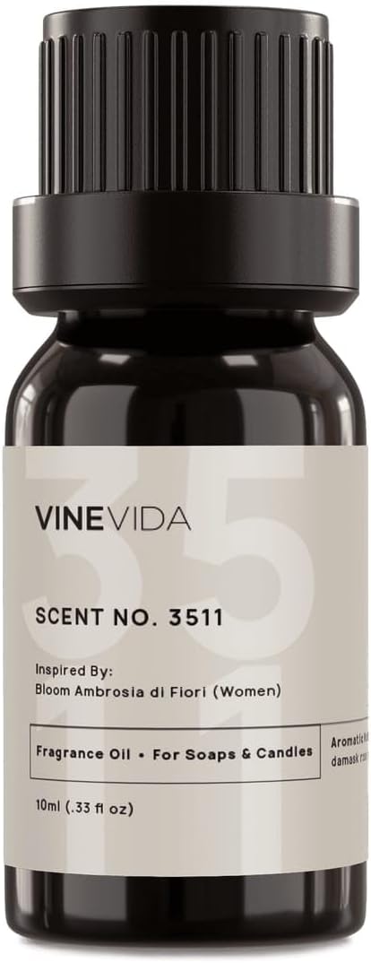 VINEVIDA Scent NO. 3511 Fragrance Oil - 10mL - Inspired by: Bloom Ambrosia di Fiori (Women) Fragrance Oil for Candle Making - Made in USA Candle Scents Scents for Soap Making