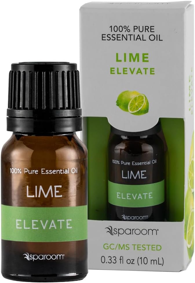 SpaRoom Aromatherapy 100% Pure Undiluted Essential Oil, Elevate Lime, 10 mL