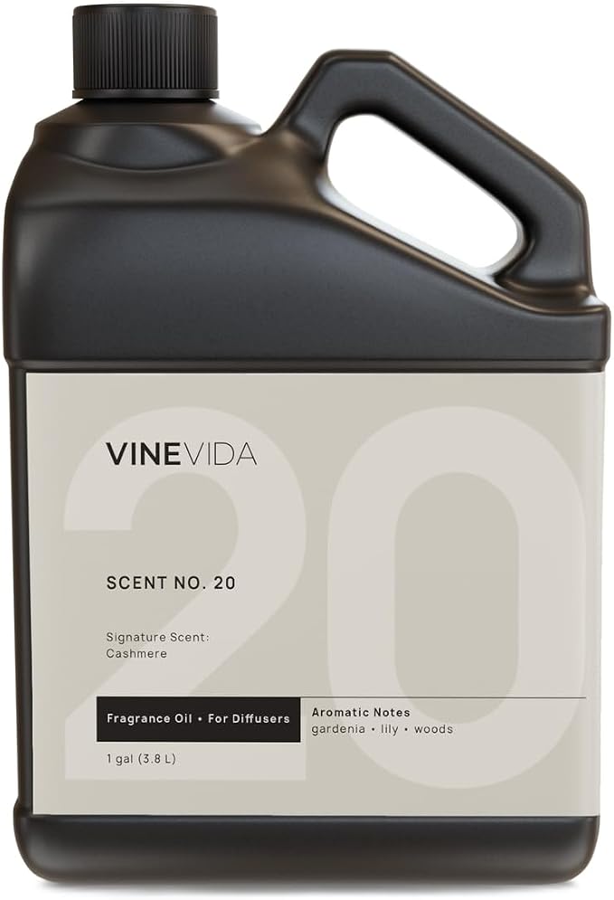 VINEVIDA [128 Fl Oz] Cashmere Fragrance Oil for Cold Air Diffusers, Essential Oils for Diffuser Oil Refill & Air Freshener Room Spray