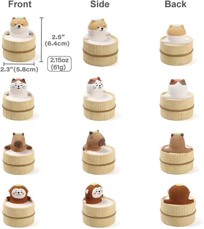 Aroma Ceramic Stone Diffuser [Japan Import] Aromatherapy Essential Oil Diffuser, Non Electric, Passive, Unique, Cute, Animal, Design for Women, Men, and Gifts (Bathing Capybara)