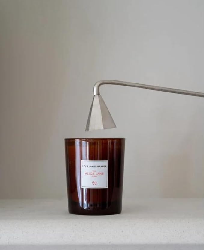 Alice Lane Nickel Candle Snuffer Home Collection – Candle Wick Snuffer Extinguish Accessory – Elegant Luxury for Home or Office