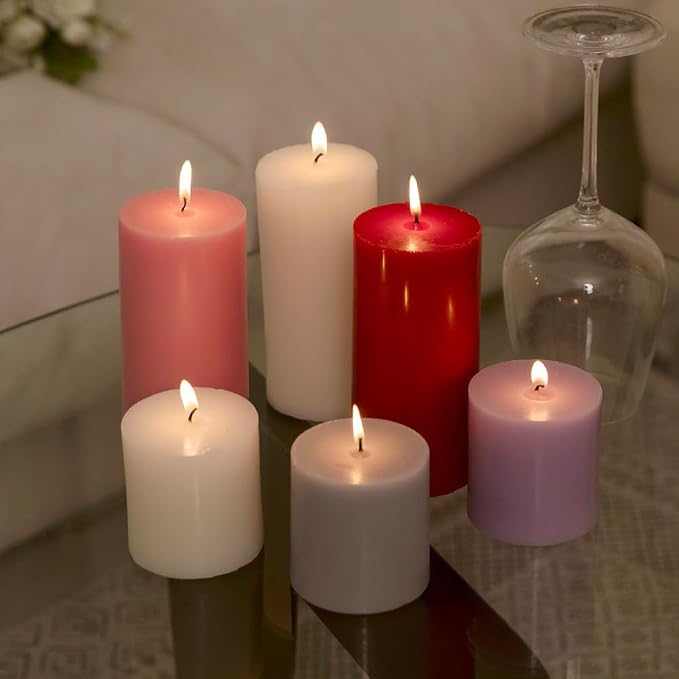 COCODOR Scented Pillar Candles, 3x6 Inch, Refreshing Air, Candle Set of 3, Long Buring 85 Hours, Candles for Weddings, Party, Dinner, Home Decor.