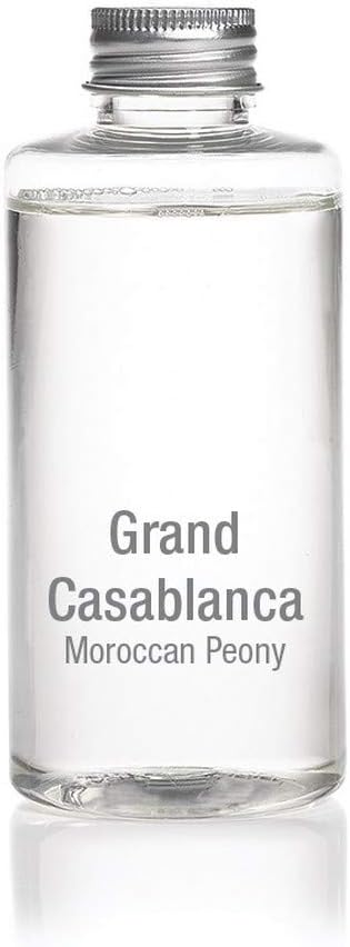 Zodax Grand Casablanca Porcelain Oil Diffuser Refills - Scented Oil for Aromatherapy Diffusers - Ideal for The Office, Living Room, Bathroom, and Home - Moroccan Peony Scent - 3.38 Oz. - Set of 2