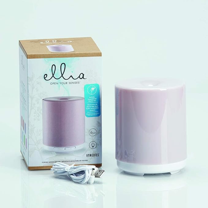 Ellia Elements Essential Oil Diffuser - Voyage Ultrasonic Aroma Diffuser, Pink