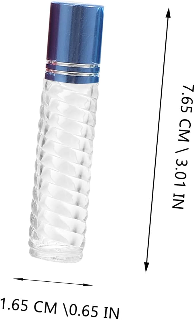 12pcs 5ml Glass Roll-on Bottles with Caps, Portable Mini Perfume and Essential Oil Roller Bottle Kit for Travel and Aromatherapy Use Random Color