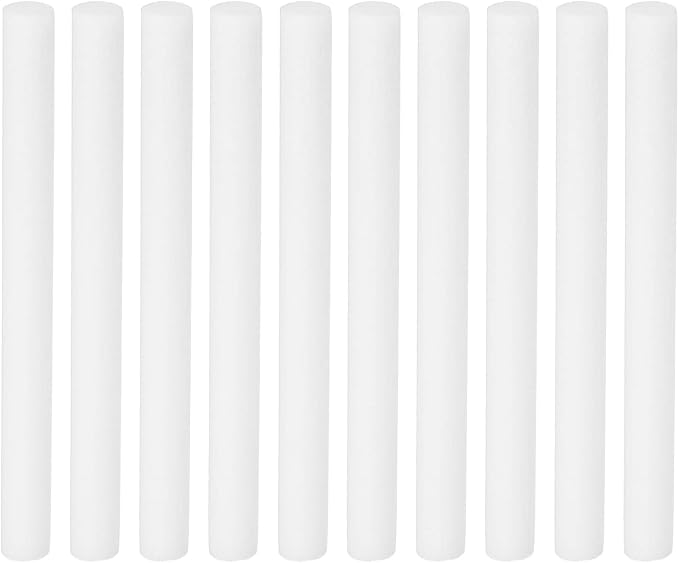 PATIKIL Humidifier Cotton Filter Sticks, 10 Pcs Refill Sticks Filter Wicks Replacement for USB Mini Humidifiers Portable Diffuser (3.15'' x 0.28''), White