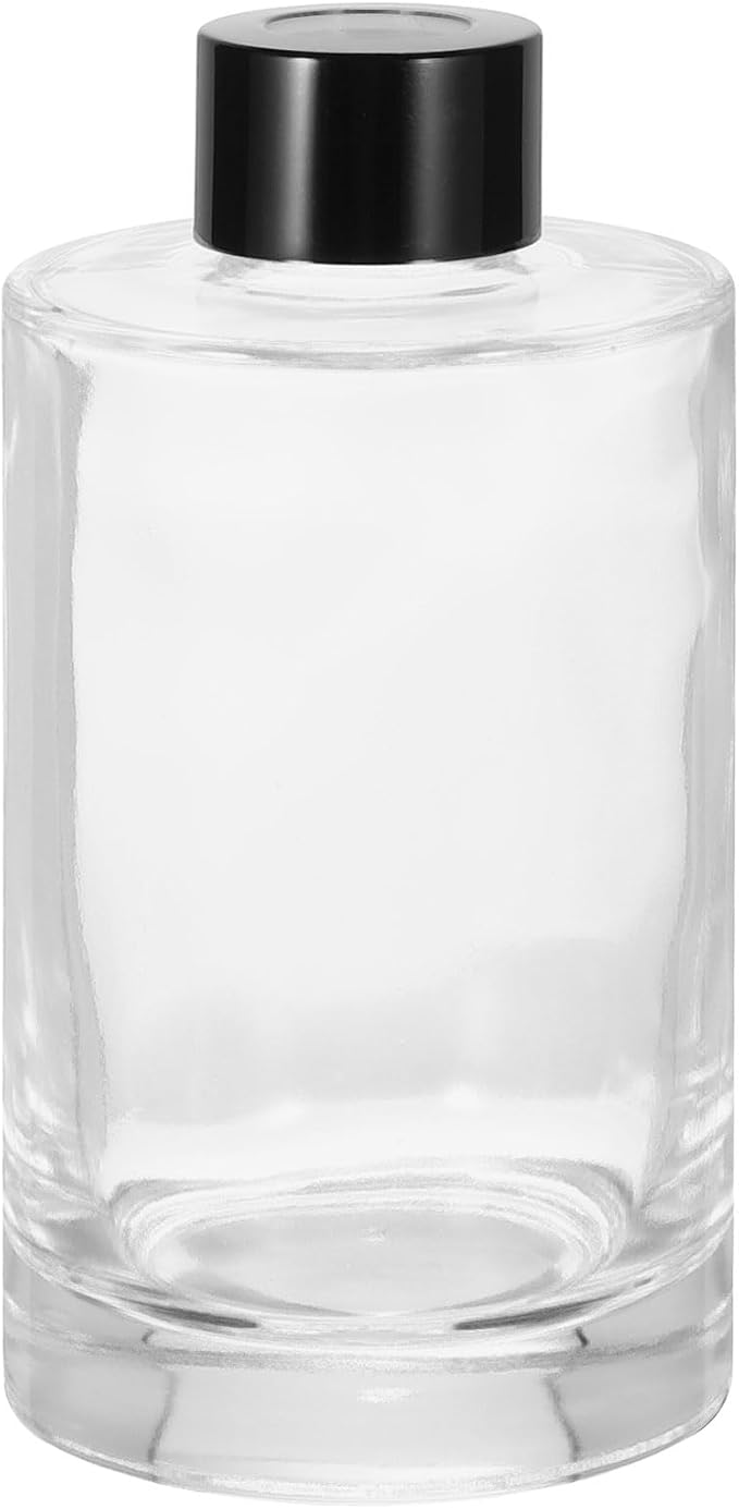 HARFINGTON 200ml/6.8oz Empty Glass Diffuser Bottle 4.9" x 2.5" Refillable Fragrance Accessories Aromatherapy Jar Container for Replacement Reed Diffuser DIY Home Bathroom Transparent