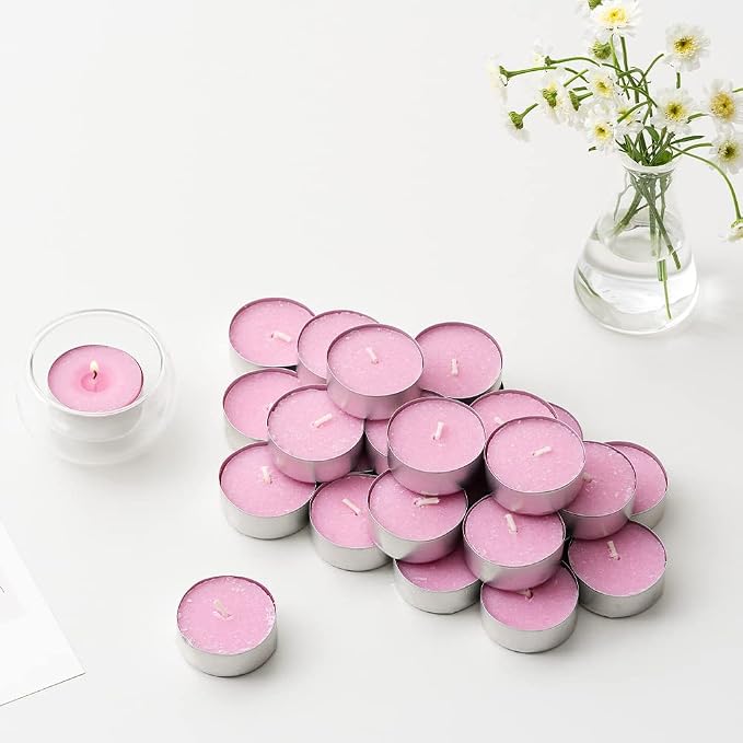 Cocod'or COCODOR Scented Tealight Candles/Garden Lavender / 100 Pack / 4-5 Hour Extended Burn Time/Made in Italy, Cotton Wick, Scented Home Deco, Fragrance, Mother's Day