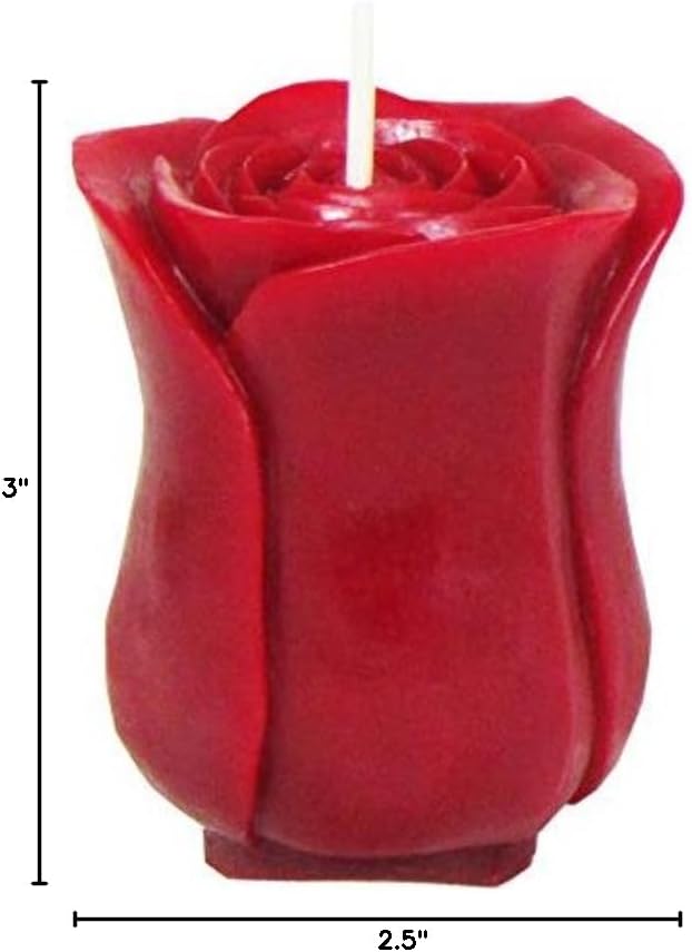 Beeswax Rose Candles (Red, Petit)