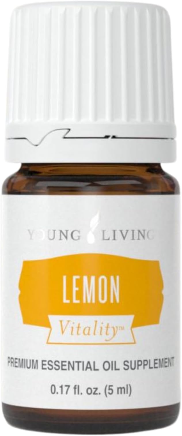 Young Living Vitality Lemon Essential Oil 5ml | Zesty & Refreshing Citrus Flavor for Culinary Delights | Enhance Dishes & Beverages with Bright, Invigorating Flavor