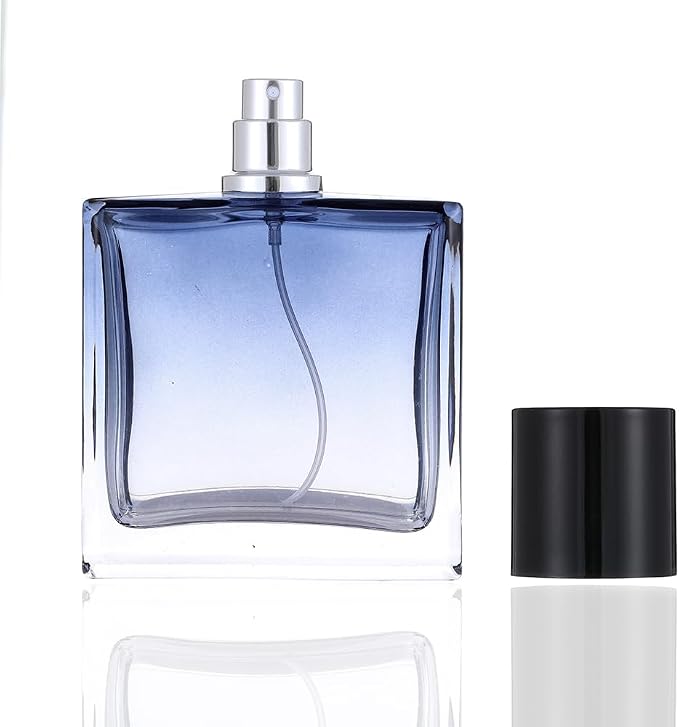 Refillable Cosmetic Spray Perfume Bottle, Empty Glass Fine Mist Atomizer Essential Oil Container for Travel 100ml /3.4oz (100ml)