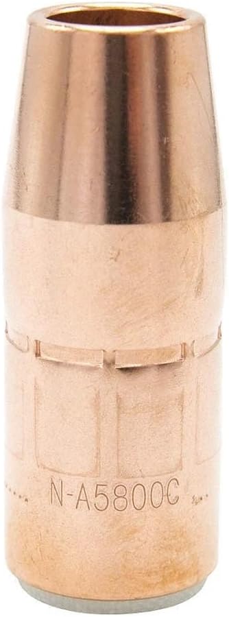 5-PK N-A5800C AccuLock S Nozzle, Large, 5/8" Bore, Flush, For Miller MDX-250 MIG GUN Fit D-MA250 Diffuser and Bernard AccuLock S Contact Tips