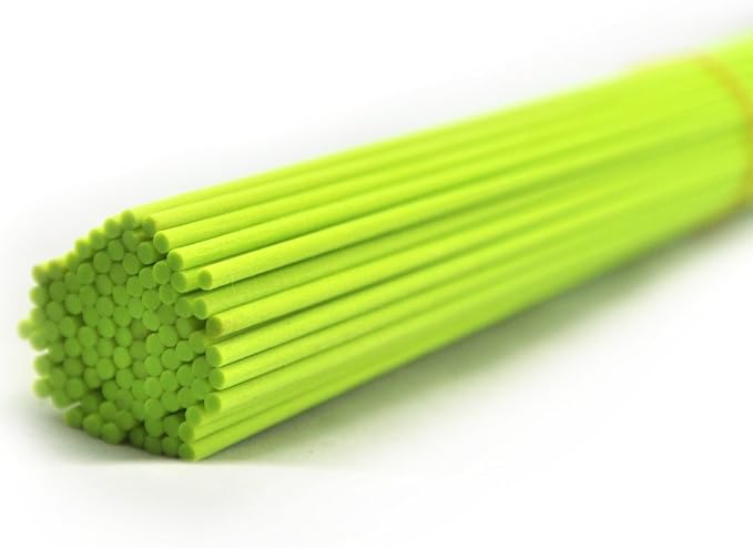 50 Pieces Fiber Reed Diffuser Replacement Refill Sticks for Aroma Fragrance (Fluorescent Green,10" x 3mm)