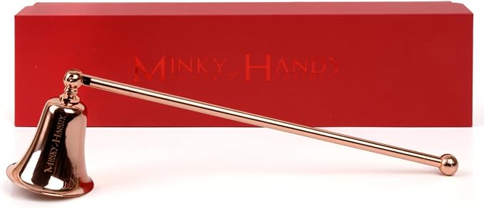 Minimal Candle Snuffer Accessory - Brass Design - Safely Extinguish Candle Flames - Home Decor and Gift for Candle Lover (Rose)