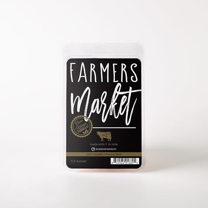 Milkhouse Candle Company Farmers Market Soy Wax Melts – Red Currant | Tomato | Garden Moss Scented – 5.5 oz, Hand-Poured, Premium Fragrance Oil, Made in the USA