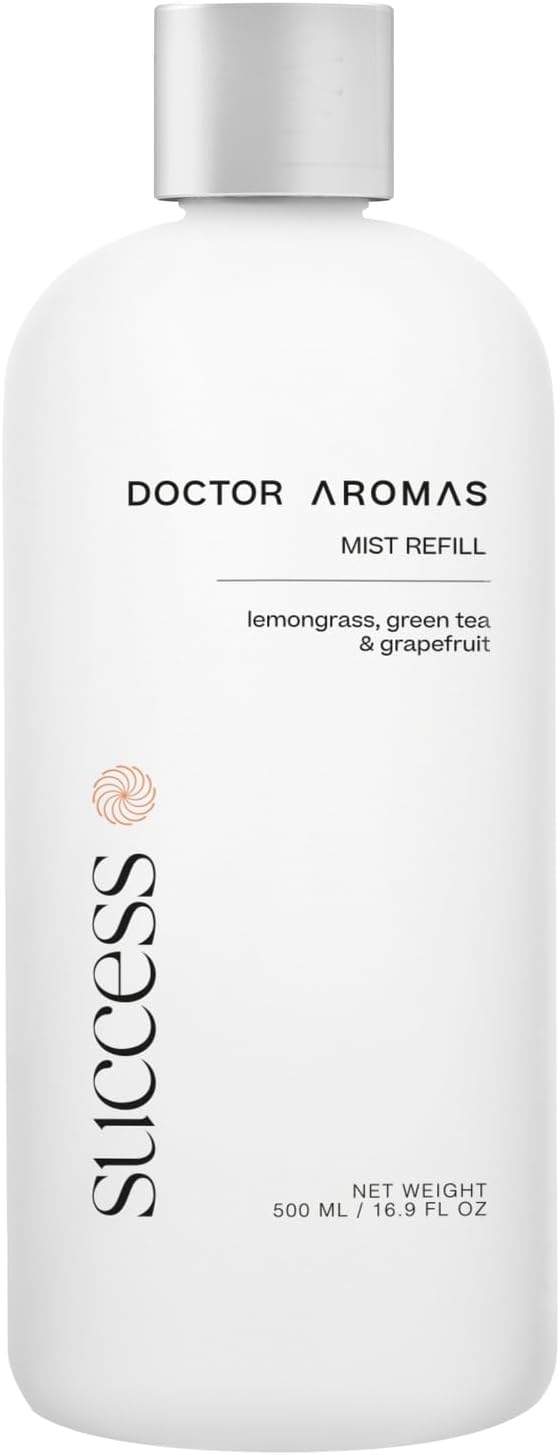 Doctor Aromas Oil Diffuser Essential Oil Blend Refill – Premium Aromatherapy & Home Fragrance, Scent of Lemongrass, Green Tea & Grapefruit, 16 fl oz (500 ml) (Success)