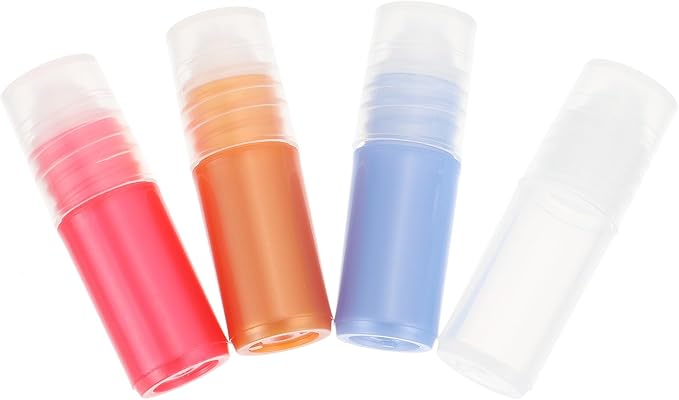 Healeved 20pcs 3ml Refillable Plastic Essential Oil Roll-on Bottles with Roller Balls for DIY Aromatherapy and Perfume, Portable Travel-friendly Empty Roller Bottles Kit Random Color