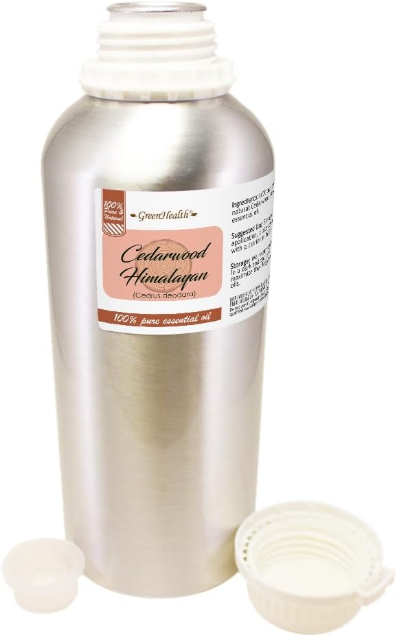 Cedarwood Himalayan Essential Oil - 32 fl oz - 100% Pure and Natural, Uncut - Aluminum Bottle - Greenhealth