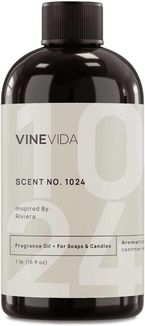 VINEVIDA Scent NO. 1024 Fragrance Oil - 16oz (1lb) - Inspired by: Riviera Fragrance Oil for Candle Making - Made in USA Candle Scents Scents for Soap Making