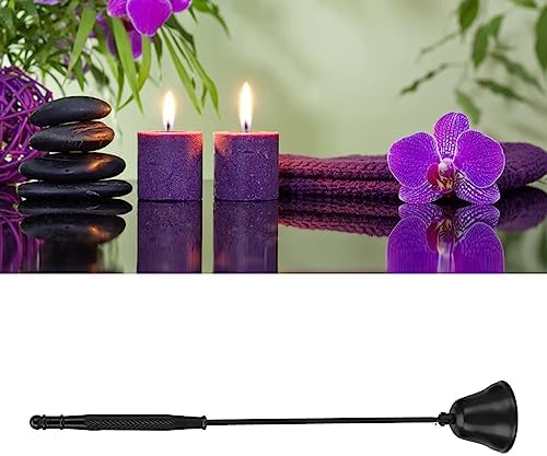 Candle Snuffer Set, Vintage Black Long Handle Stainless Steel Candle Snuffer for Safely Extinguishing Flames Minimal Smoke Home Decor