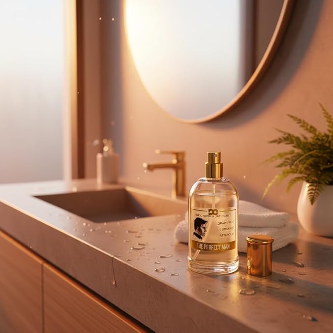 Daniella's Candles Body Room and Linen Spray, Natural Body Mist & Room Spray - The Perfect Man - 100ml/3.4oz