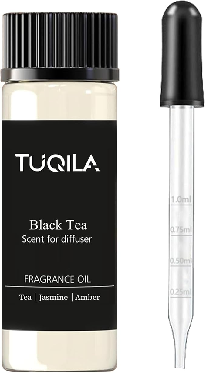 Waterless Essential Oil 20ml, Black Tea Scent with Bergamot, Jasmine, Lily of the Valley& Oak Moss, Fragrance Oil for Waterless Diffusers, Home Hotel, Office and car Aroma Scent Oil