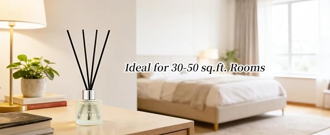 3 Pack Fragrance Reed Diffuser, 50ML Lavender Jasmine Lemongrass Aromatherapy Diffuser Set with 12 Black Fiber Sticks,Air Freshener for Bedroom Bathroom Office, 8.2X 6.6X 2.1 inch