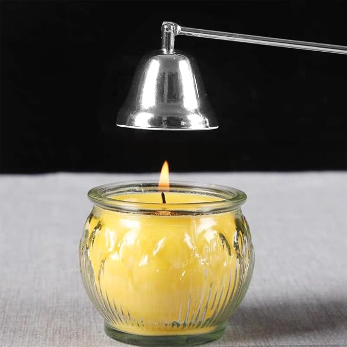 Ouliget Candle Snuffer with Extendable Long Handle,Polished Stainless Steel Wick Flame Snuffer for Tea Light Candles,Candle Tool for Putting Out Extinguishing Flame Safely