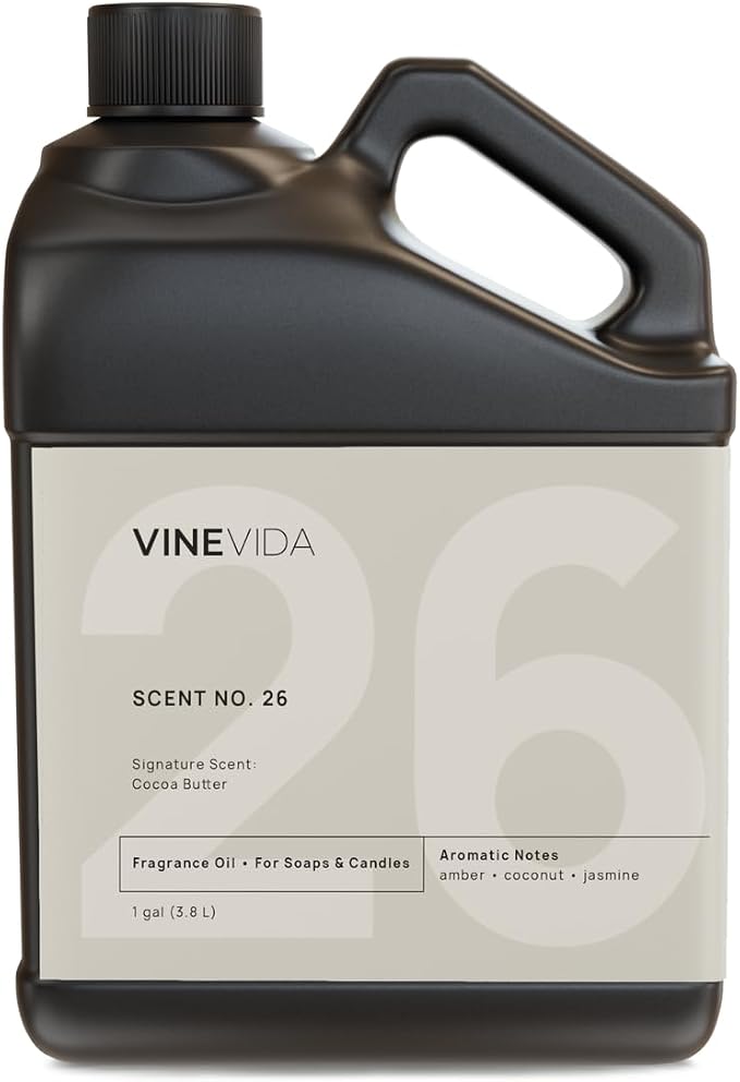 VINEVIDA [128oz] Cocoa Butter Fragrance Oil for Candle and Soap Making - Made in USA Natural Scents