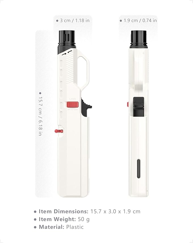 5 Pack Butane Torch Lighter, Refillable Windproof Lighters Bulk Multicolor for Candle, BBQ & Kitchen Torch (No Butane)