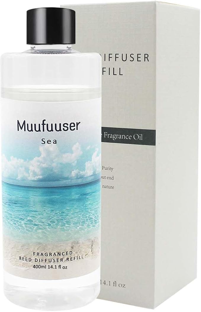 Reed Diffuser Refill 400ml, Scented Oil Refill for Home Fragrance, Long-Lasting Aromatherapy Oils for Reed Diffuser Sticks, Clean Formula with Premium Fragrance Oils, 13.5 Fl Oz (24 Scents