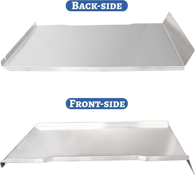 Drip Tray for Traeger Ironwood 885, Heat Baffle Replacement Drip Pan Compatible with Traeger Ironwood 885 Grease Tray Flame Diffuser Plate Accessories BCA1333 KIT0404