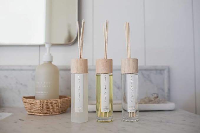 Sand + Fog Tropical Citrus Reed Diffuser | Made with Essential Oils | Fill Your Home with The Your Favorite Luxurious Fragrance (Pack of 2)
