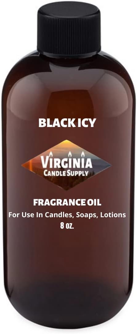 Black ICY Type Fragrance Oil (Our Version of the Brand Name) (8 oz Bottle) for Candle Making, Soap Making, Tart Making, Room Sprays, Lotions, Car Air Fresheners, Slime, Bath Bombs, Warmers…