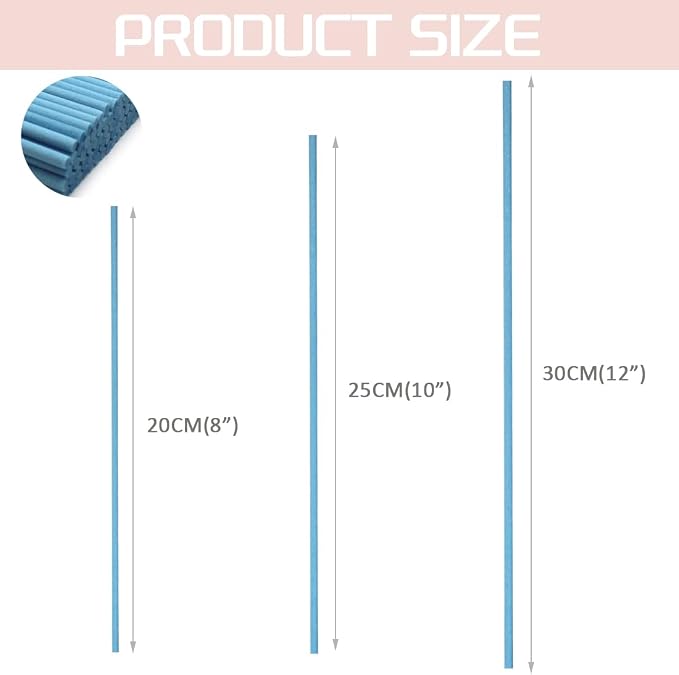 100PCS Reed Diffuser Sticks, 8 Inch Rattan Fiber Sticks Essential Oil Aroma Diffuser Sticks,Long-Lasting Diffuser Replacement Sticks (Brown)