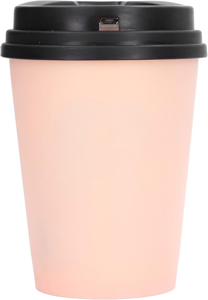Essential Oil Diffuser, 300ml Coffee Cup Shape Mini Portable Humidifier Cordless Mute Diffuser Aromatherapy Diffuser Cool Mist Humidifier for Bedroom Office Car (Pink)