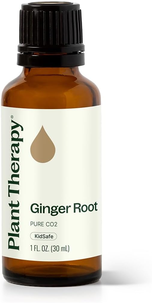 Plant Therapy Ginger Root CO2 Essential Oil 30 mL (1 oz), 100% Pure, Undiluted, Digestion Support and Aromatherapy