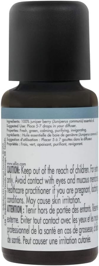 Ellia Juniper Berry Diffuser Essential Oil | 15ml, 100% Pure, Therapeutic Grade