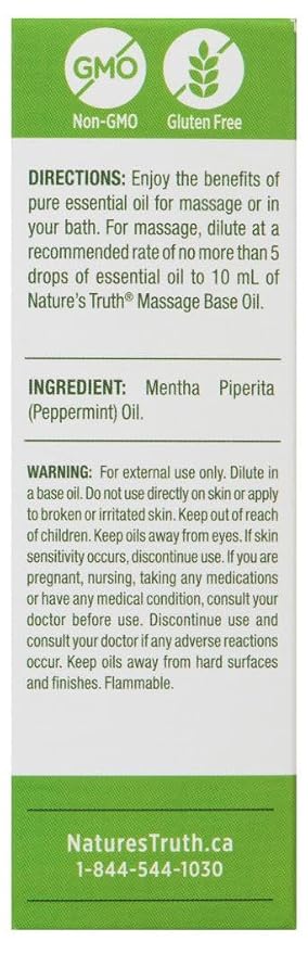 Nature's Truth Essential Oil, 100% pure Peppermint Oil, 1 Count