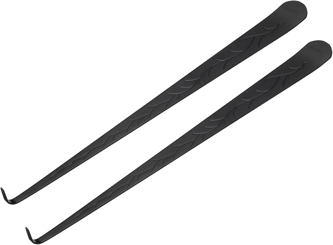 uxcell 2 Pcs Candle Wick Dipper, Stainless Steel Candle Wick Hook, Flame Dipper Snuffer Extinguish Accessory Flat Design for Putting Out Flame Home Decor Gifts, Black
